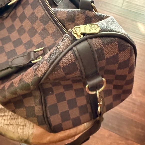Brown Checkered Handbag - Picture 3 of 7